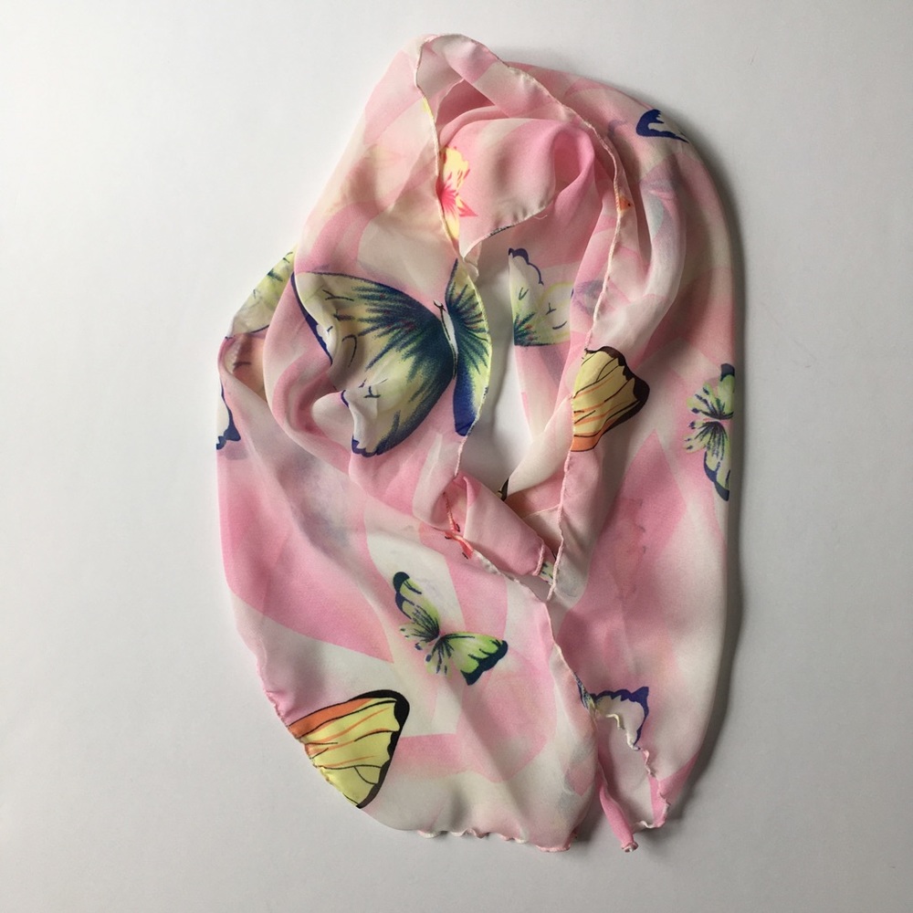Women’s gauzy skinny rectangular scarf, ~ 6” x 60”